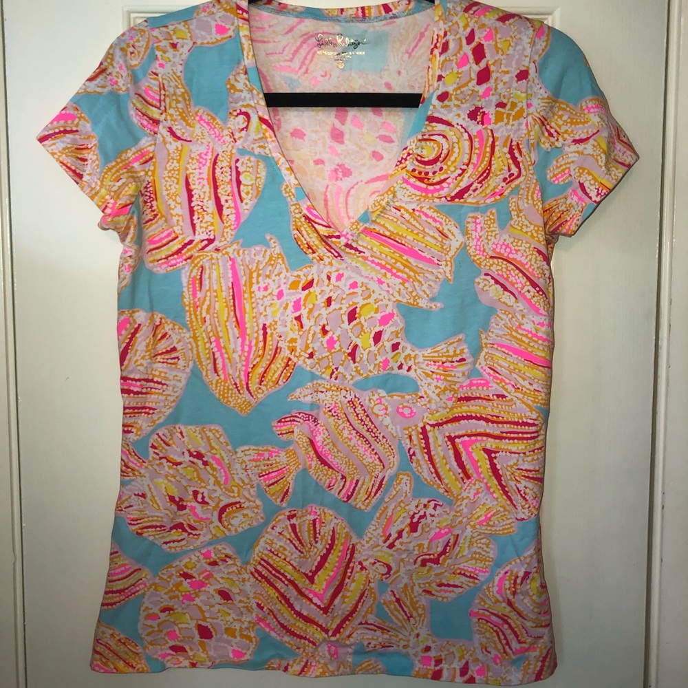 Lilly Pulitzer Printed V-Neck T-Shirt